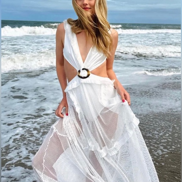 NWT HELENA WHITE MAXI DRESS - Picture 2 of 3